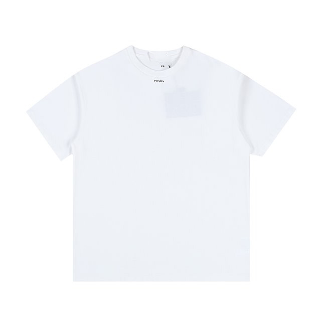 프라다 넥 스몰 나염 반팔티