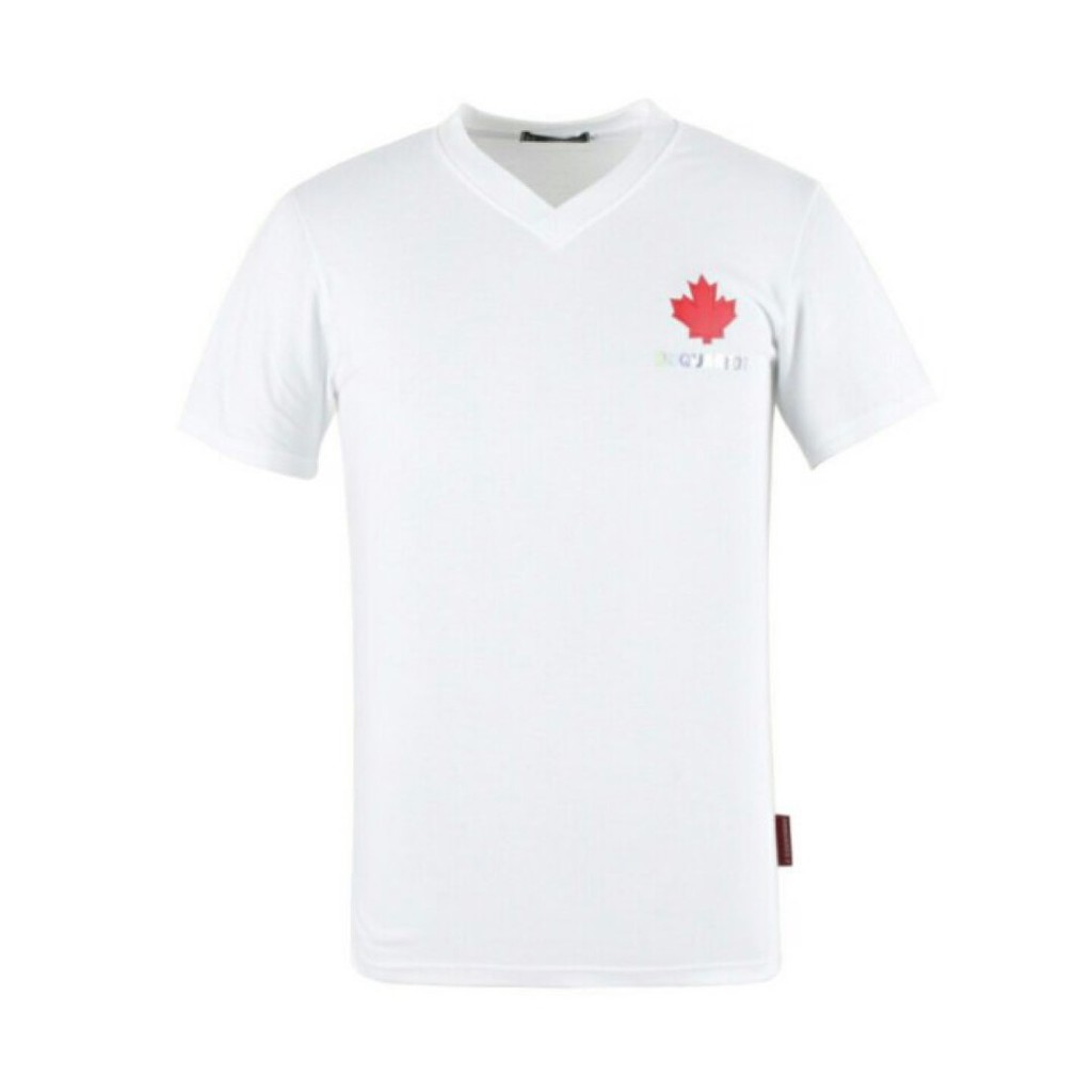 디스퀘어드2 실버 로고 V넥 반팔티