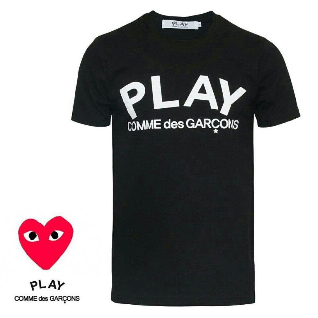 꼼데가르송 Play 빅로고 라운드 반팔티