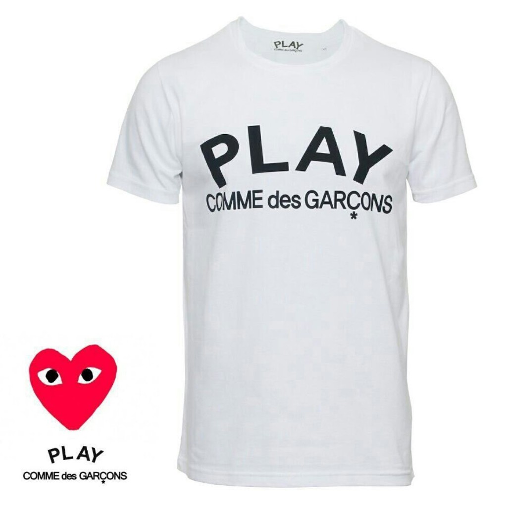 꼼데가르송 Play 빅로고 라운드 반팔티