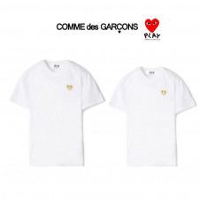 꼼데가르송 골드 하트 반팔티