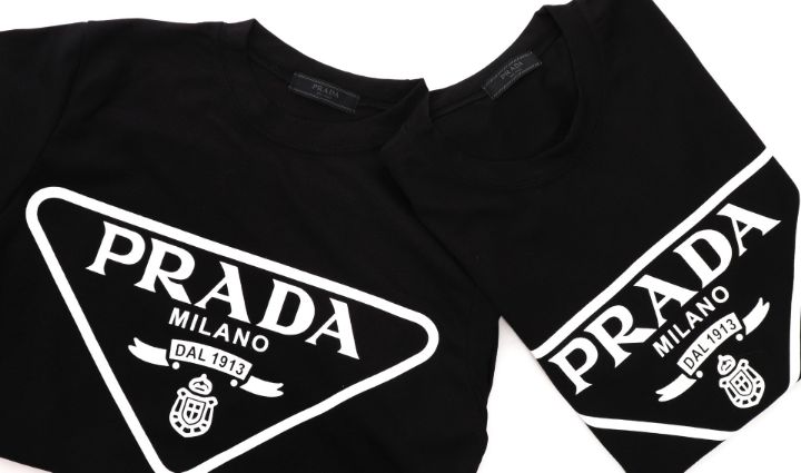 프라다 사피아노 삼각 로고 반팔티