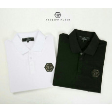 필립플레인 삼각 뱃지 반팔 카라티