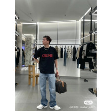 셀린느 원형 문자 반팔티