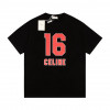 셀린느 레드 16 럭셔리 레드 로고 반팔티