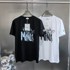 몽클레어 덕 모티프 레터링 로고 프린트 반팔티