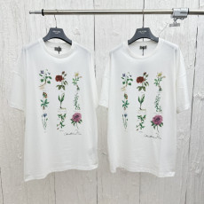 디올 식물 표본 프린트 반팔티