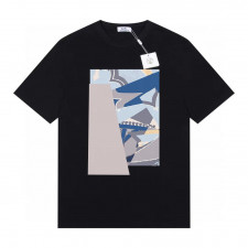 에르메스 반배색 페인팅 반팔티