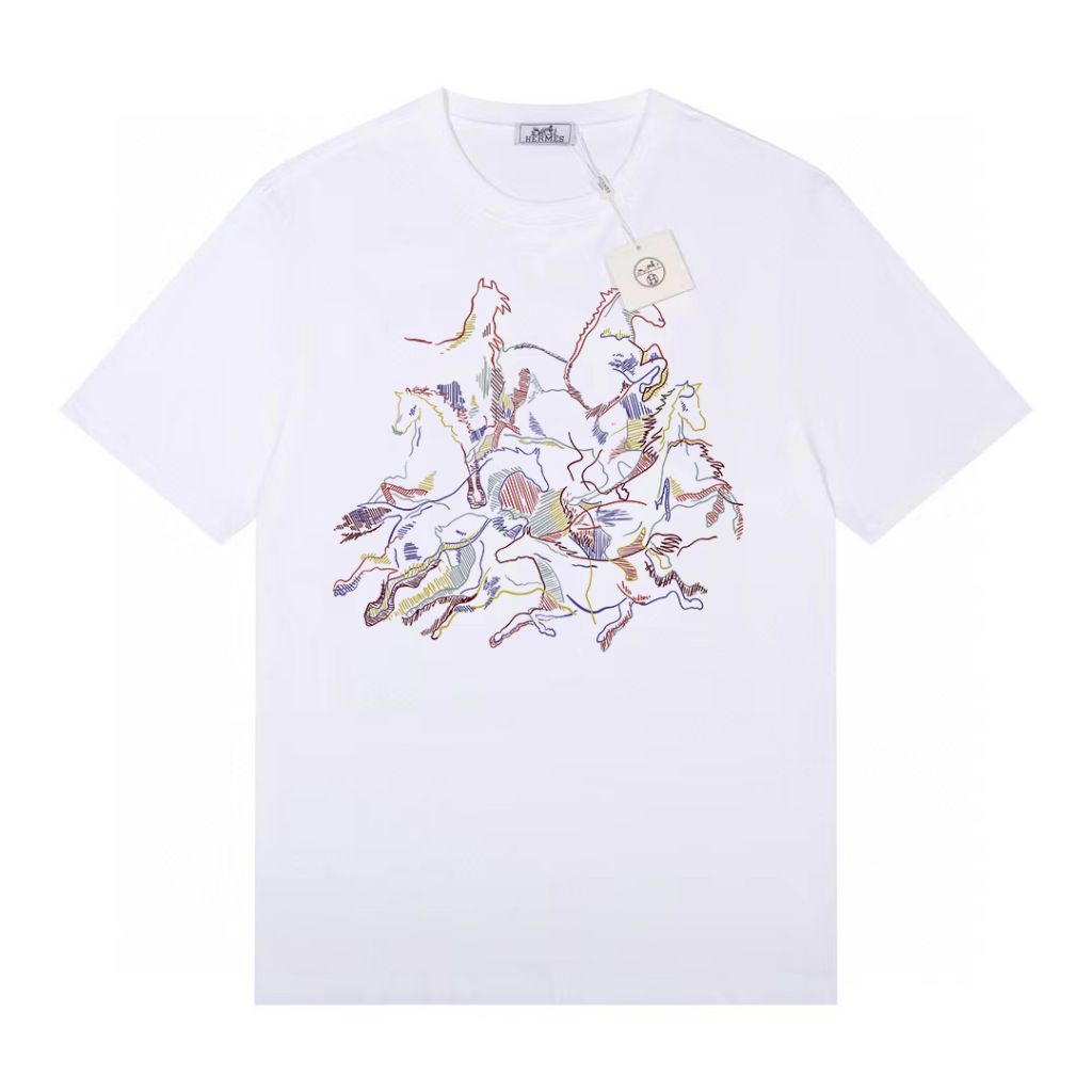 에르메스 멀티 로고 반팔티