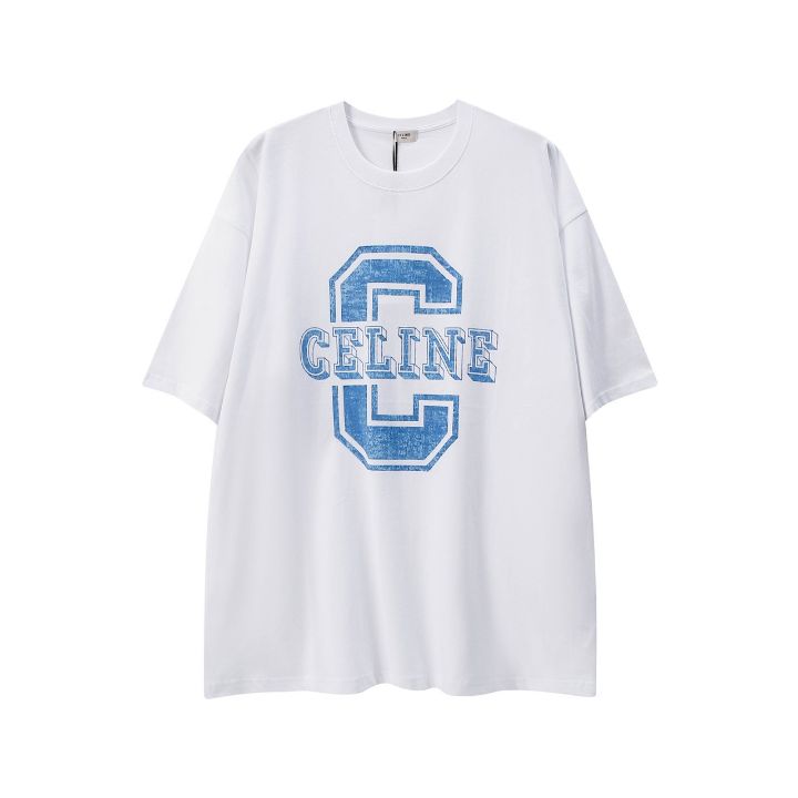 셀린느 크랙 로고 루즈라인 반팔티