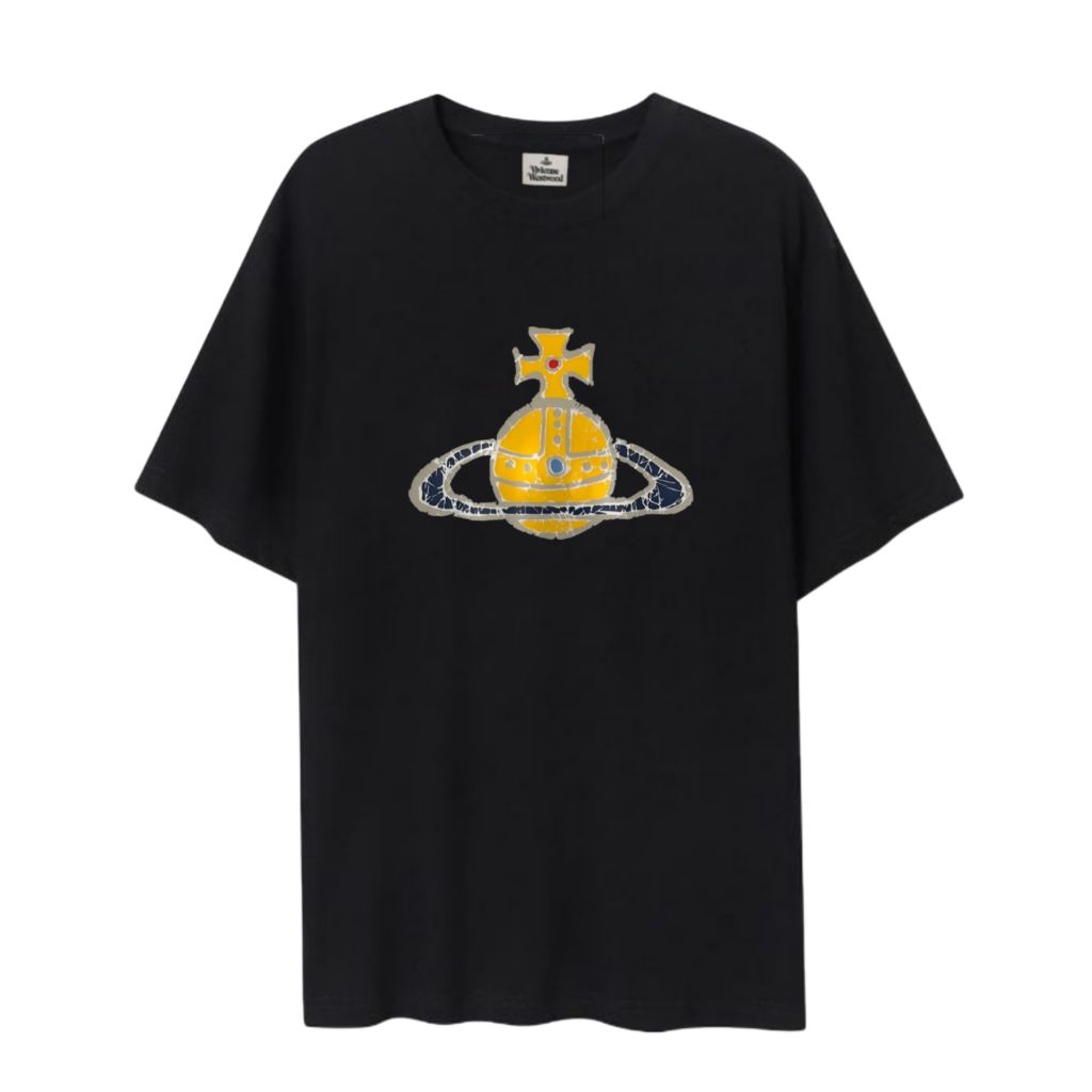 비비안웨스트우드 크랙 로고 반팔티