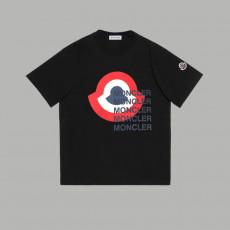 몽클레어 빅원형 배색 3선 폰트 반팔티