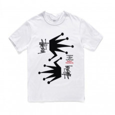 꼼데가르송 X 스투시 콜라보 왕관 헬스 라운드 반팔티