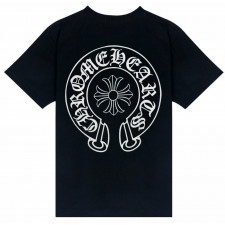 크롬하츠 말발굽 로고 라운드 반팔티