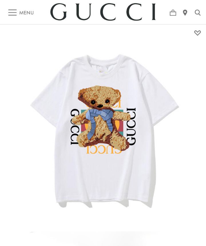 구찌 사각 곰돌이 베어 반팔티