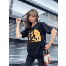 구찌 X 노스페이스 콜라보 옐로우 나염 반팔티