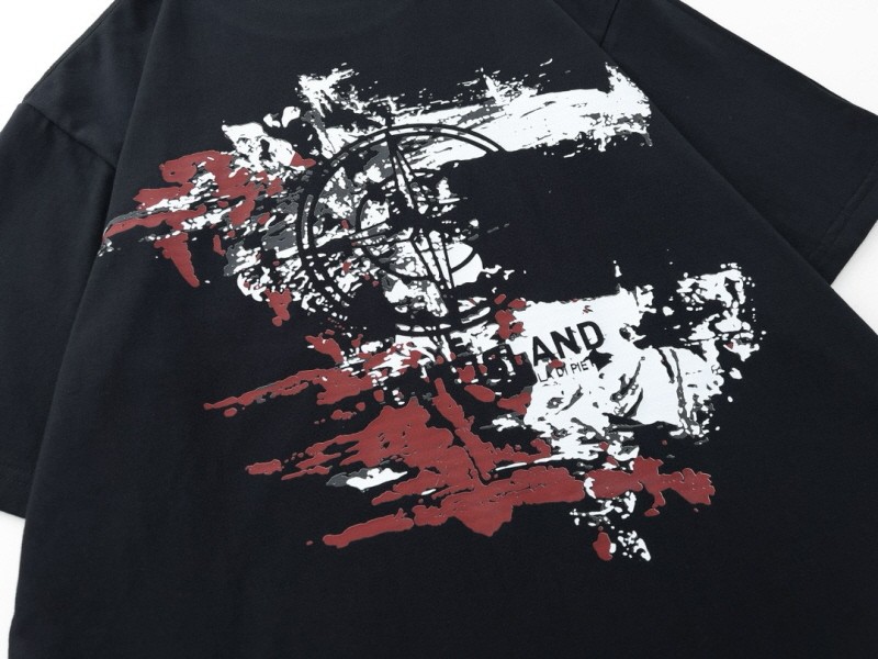 스톤아일랜드 페인팅 나침반 반팔티