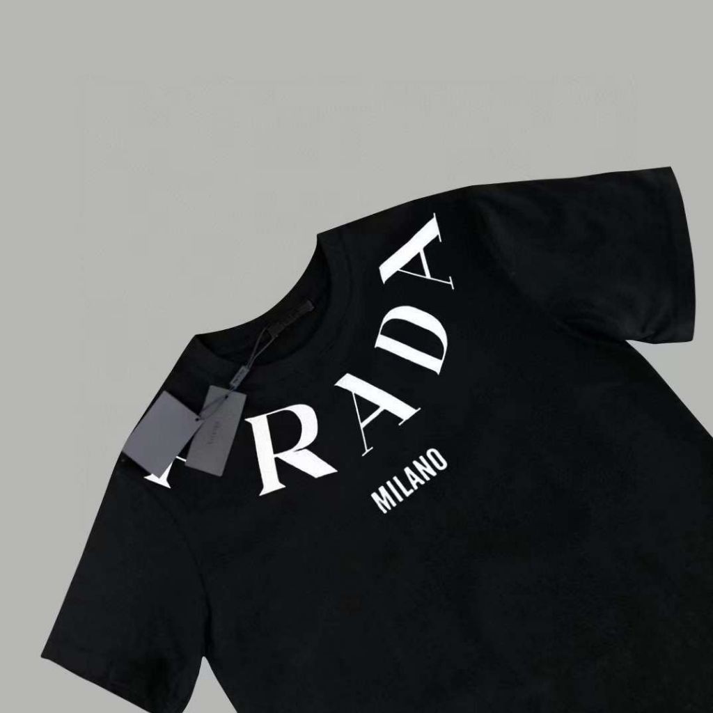 프라다 이니셜 넥 반팔티