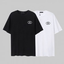 프라다 원형 스몰 로고 자수 반팔티