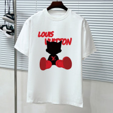 루이비통 아톰 실루엣 레터링 로고 프린트 반팔티