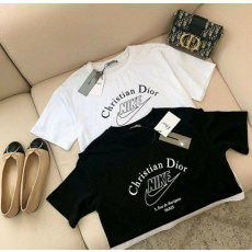 나이키 X 디올 콜라보 가슴 원형 나염 반팔티