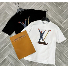 루이비통 X 오프화이트 콜라보 버질아블로 라운드 반팔티