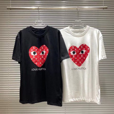 꼼데가르송 X 루이비통 콜라보 하트 모노그램 반팔티