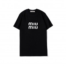미우미우 로고 나염 반팔티