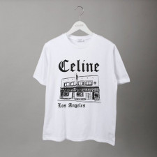 셀린느 LA 카페 반팔티