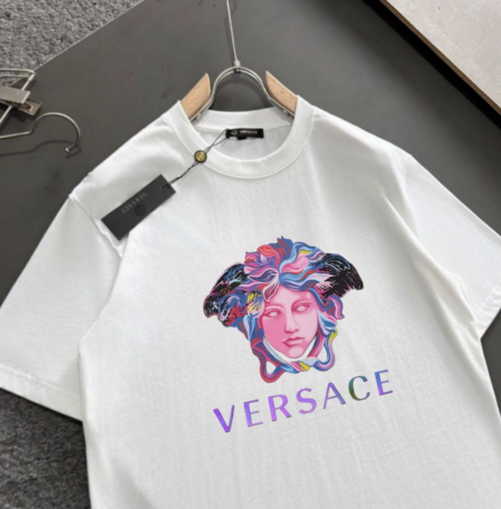 베르사체 파스텔 로고 반팔티
