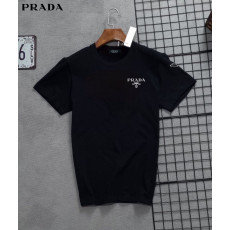 프라다 밀라노 로고 코튼 반팔티