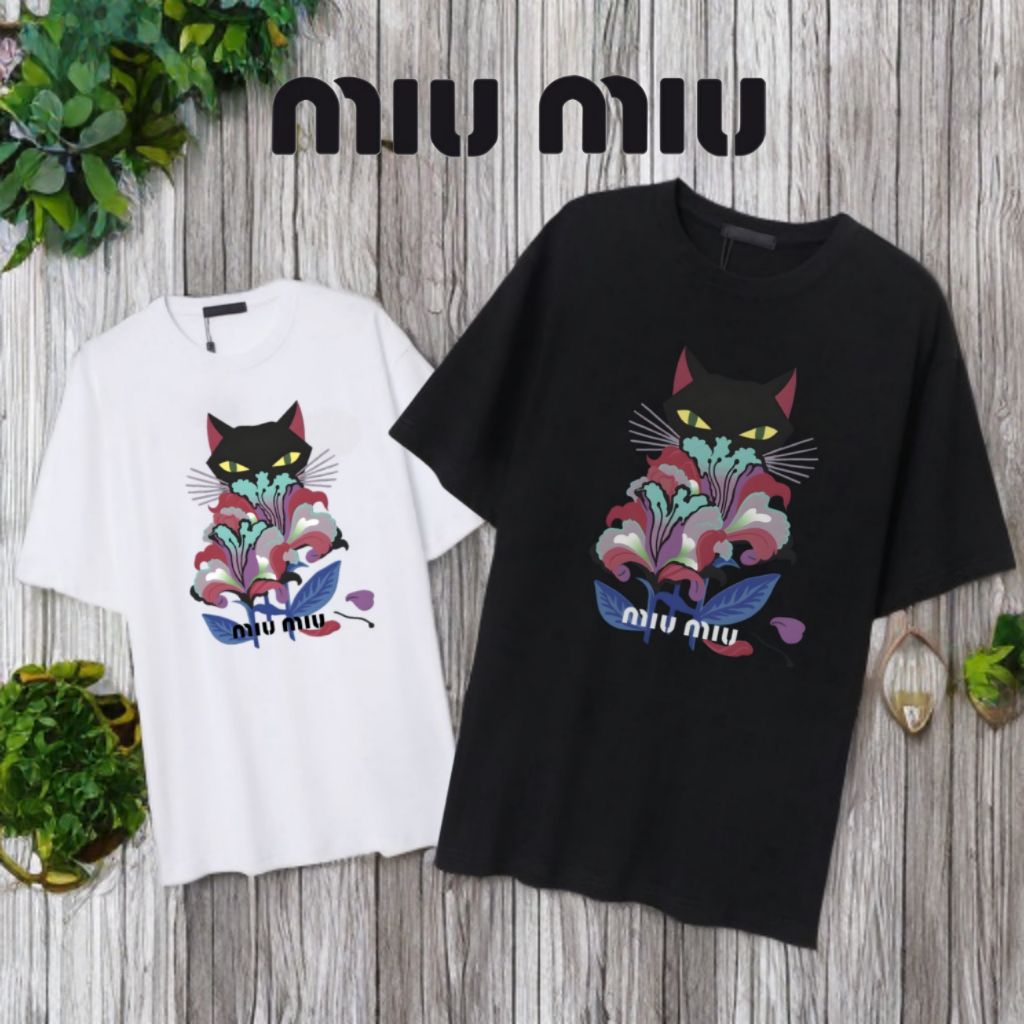 미우미우 꽃냥이 반팔티