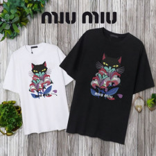 미우미우 꽃냥이 반팔티