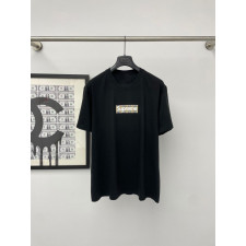 버버리 X 슈프림 콜라보 체크 박스 로고 반팔티