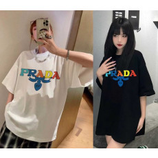 프라다 Pda 레인보우 멀티 나염 반팔티