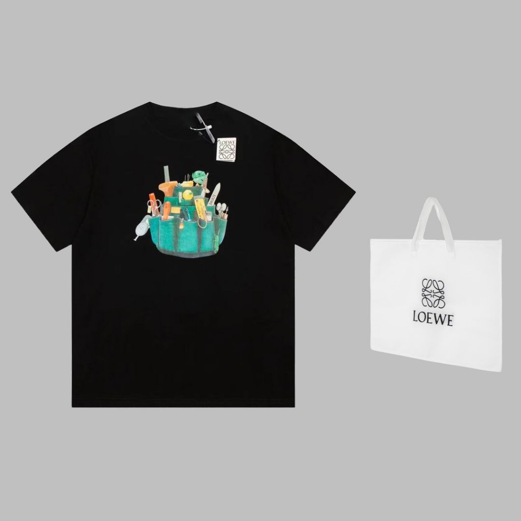 로에베 세계 전시회 시리즈 도구 가죽 가방 반팔티