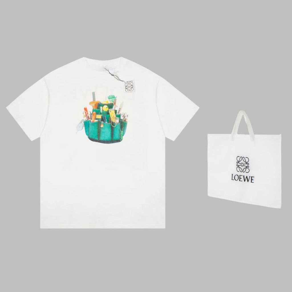 로에베 세계 전시회 시리즈 도구 가죽 가방 반팔티