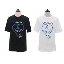 샤넬 하트 콜레트 라운드 반팔티