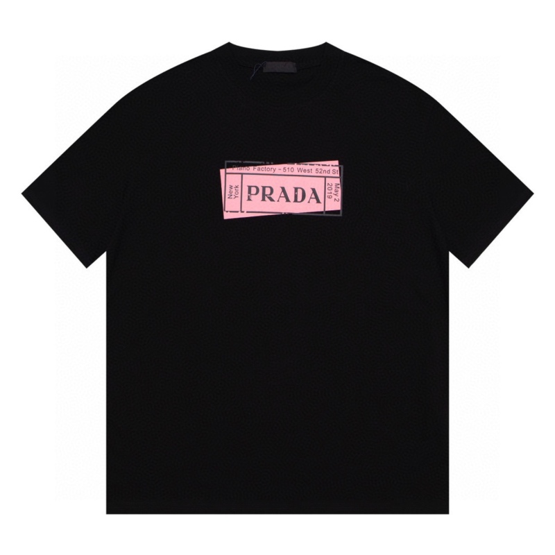 프라다 핑크 스탬프 반팔티