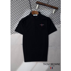 톰브라운 프린팅 로고 PK 반팔 카라티