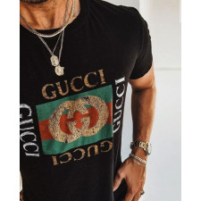 구찌 빈티지 사각 로고 반팔티