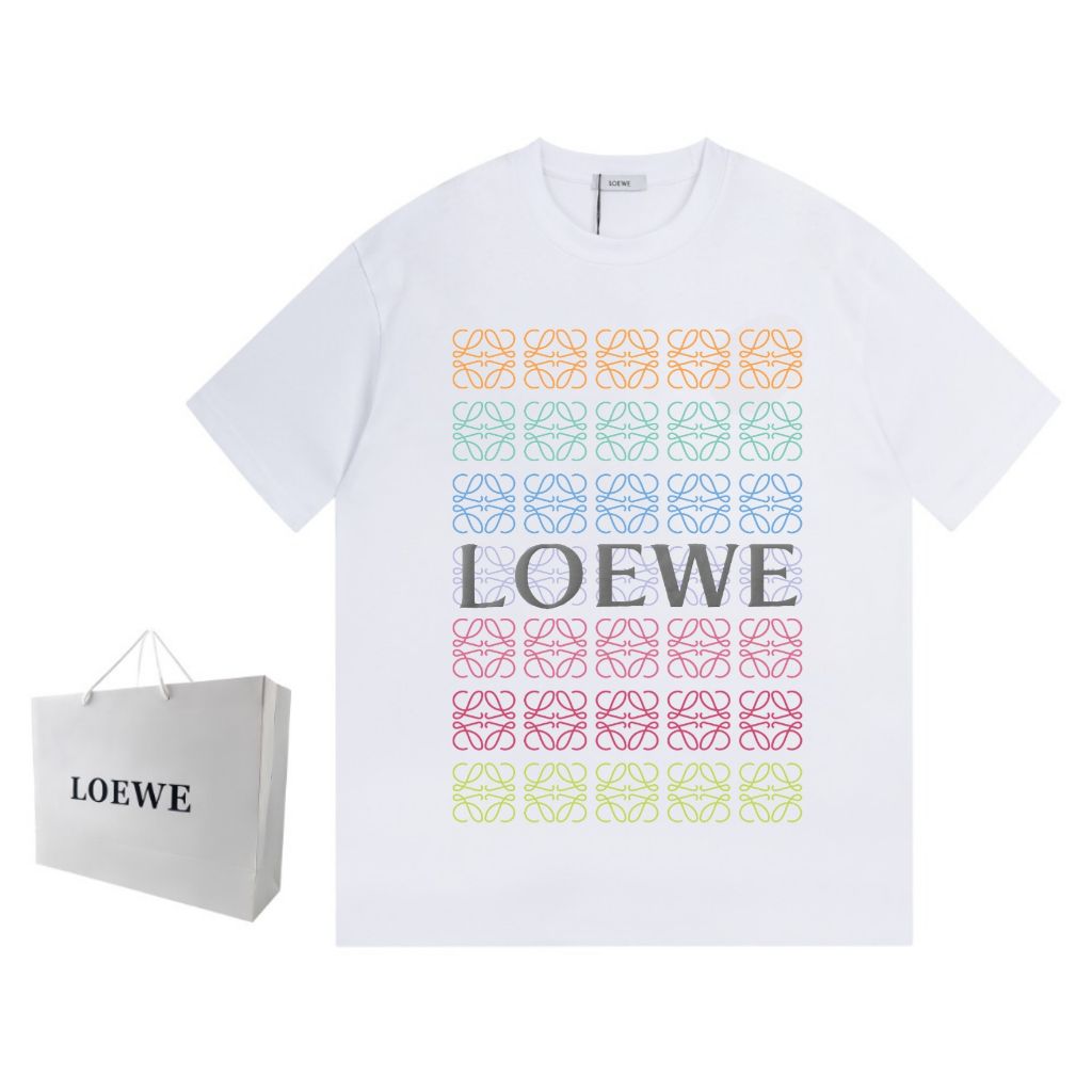 로에베 컬러 패턴 풀 프린트 반팔티