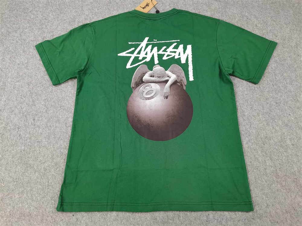 스투시 엔젤스 블랙 에이트볼 반팔티