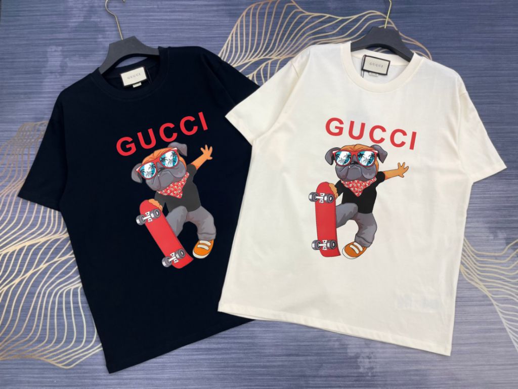 구찌 불독 레드 도그 보드 반팔티