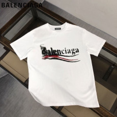 발렌시아가 폴리티컬 웨이브로고 라운드 반팔티