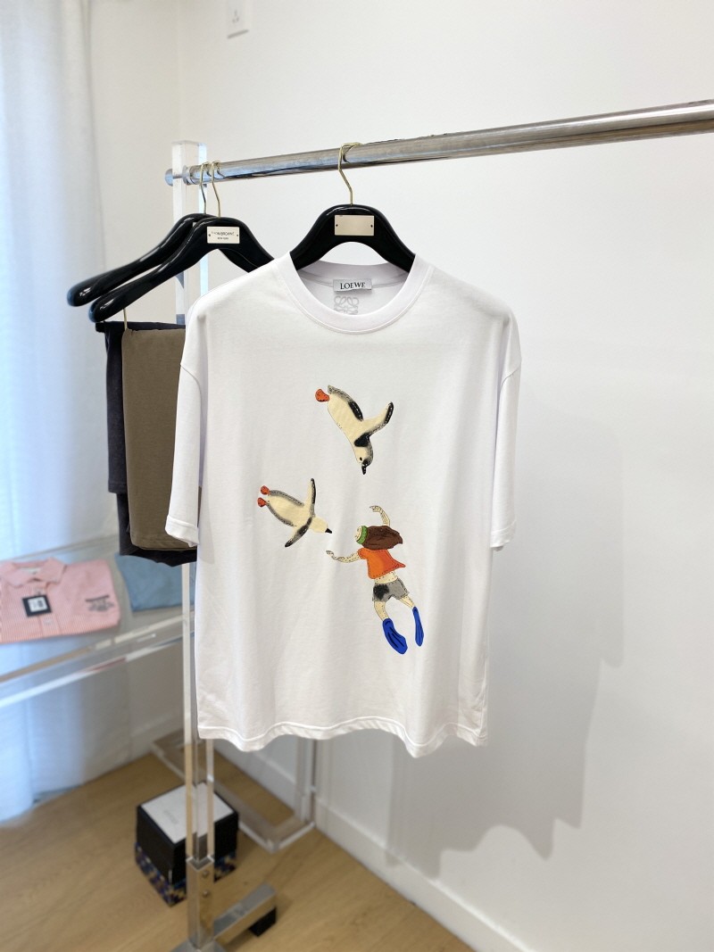 로에베 펭퀸 톱 프린트 반팔티