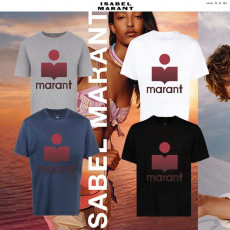 이자벨마랑 레드 나염 레인보우 반팔티