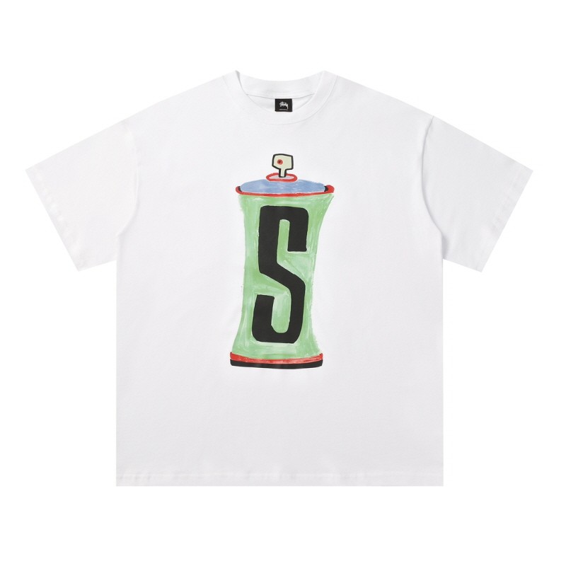 스투시 스프레이 캔 그래피티 반팔티