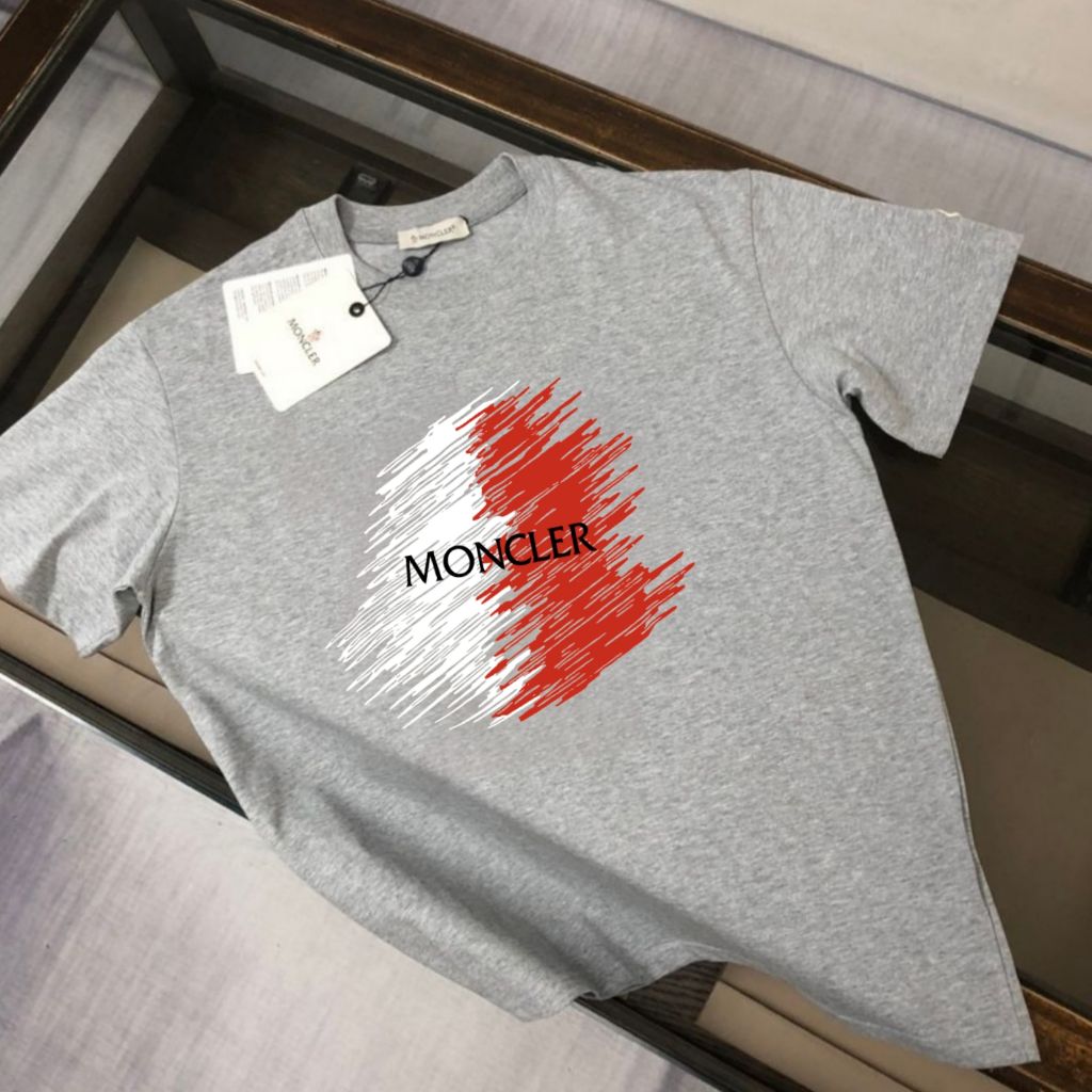 몽클레어 레드 페인팅 원형 반팔티