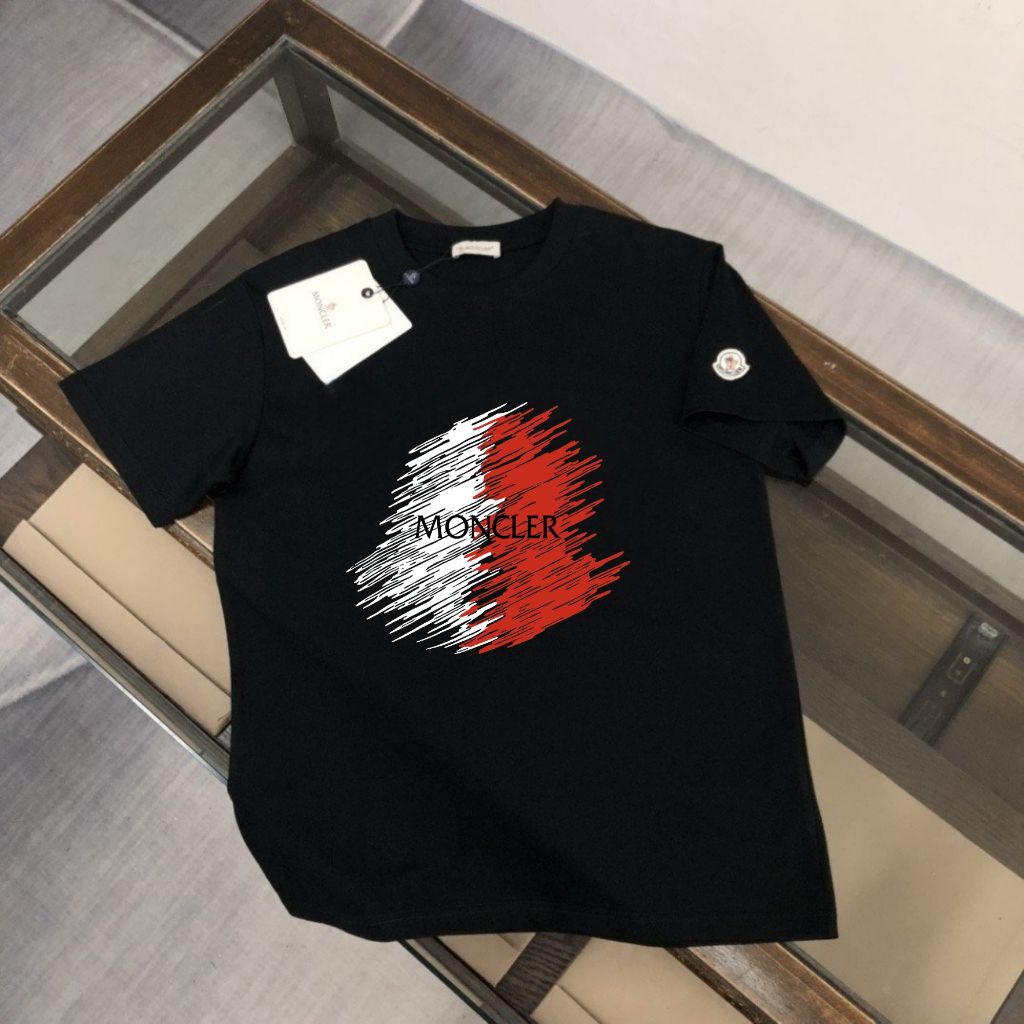 몽클레어 레드 페인팅 원형 반팔티